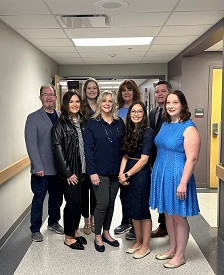 This is a picture of our clinic staff. It's our clinic manager, clinic LPN, clinic MA, 2 doctors, and 3 physician assistants.